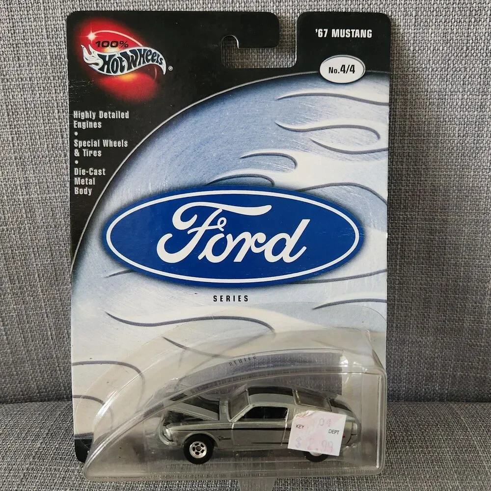 Lot of 2 NIP 100% Hotwheels Ford Series 65' and 67' Mustang 1:64 Die Cast Cars